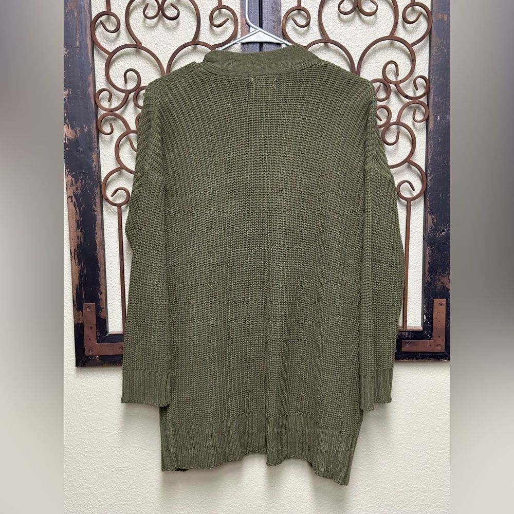 Ultra Flirt green knit sweater cardigan - Picture 2 of 5